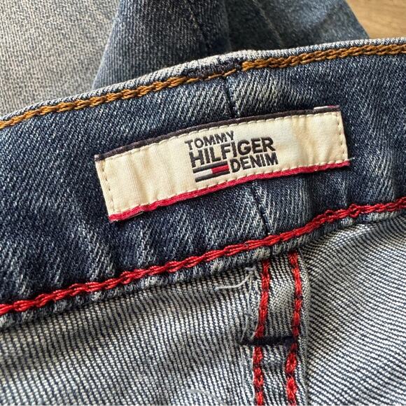 Tommy Hilfiger Denim high rise skinny jeans with lace up front - Picture 3 of 7